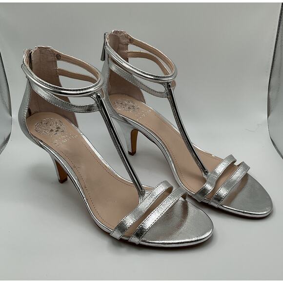 Vince Camuto Silver Heels - Picture 1 of 15